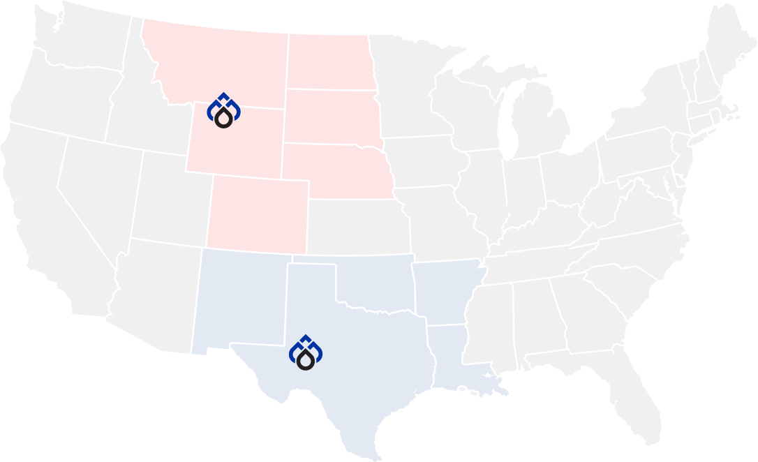 Titan Casing Service Area Map